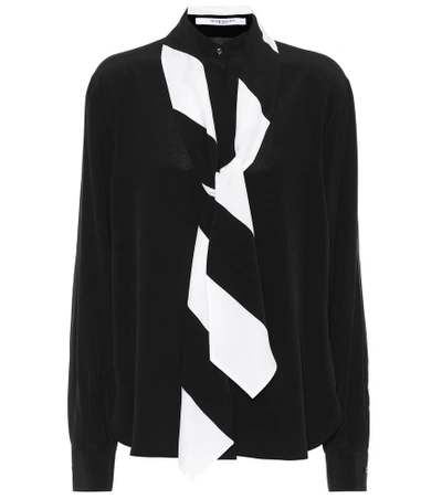 Shop Givenchy Silk Blouse In Black