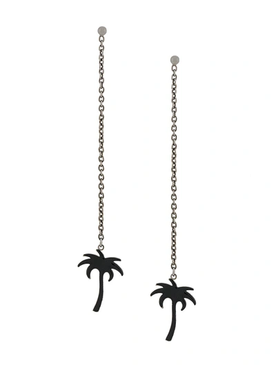Shop Tomas Maier Palm Drop Earrings - Black