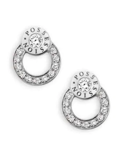 Shop Piaget Possession Diamond & 18k White Gold Stud Earrings