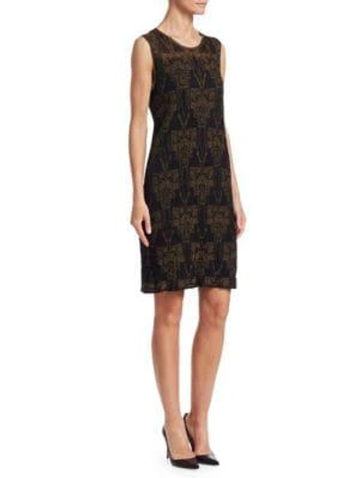 Shop Akris Fruits Of Vienna Knit Dress In Gold