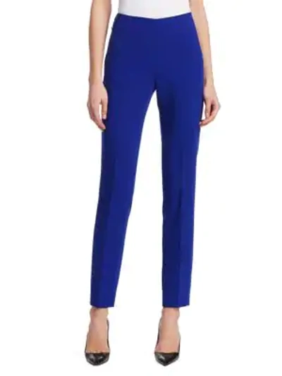 Shop Akris Melissa Wool Pants In Blue