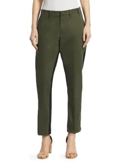 Shop N°21 Army Tapered Trousers In Green