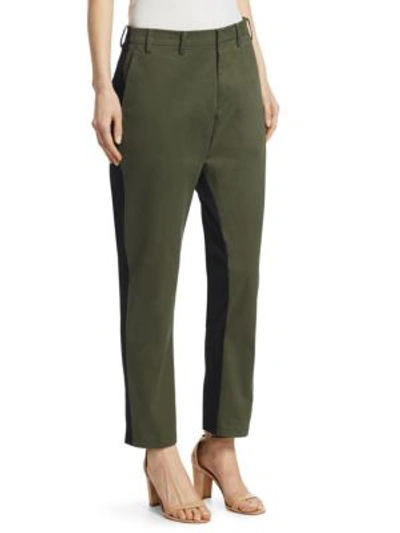 Shop N°21 Army Tapered Trousers In Green