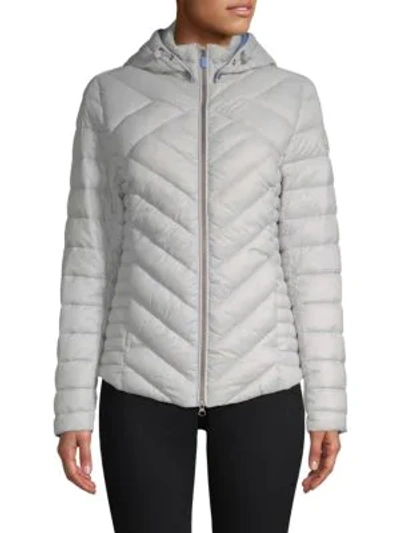 Shop Barbour Pentle Quilted Jacket In Ice White