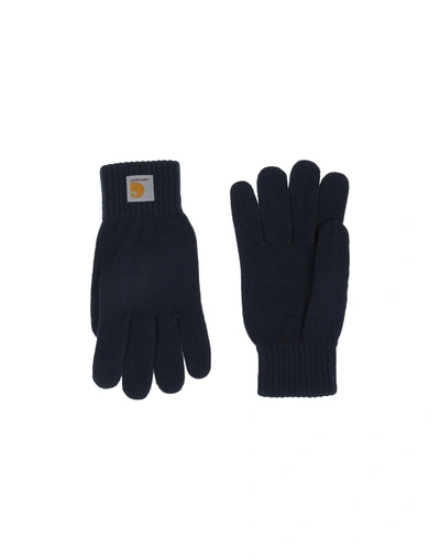 Shop Carhartt Gloves In Dark Blue