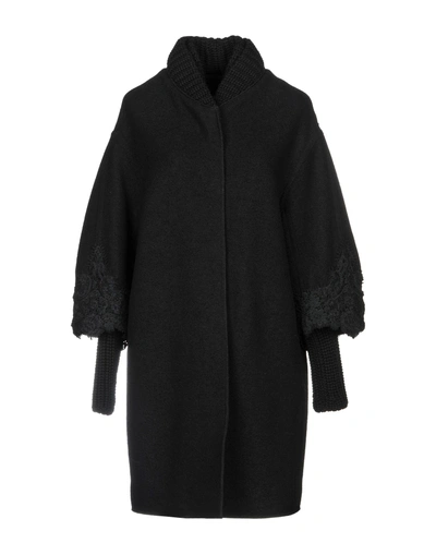 Shop Ermanno Scervino Coats In Black