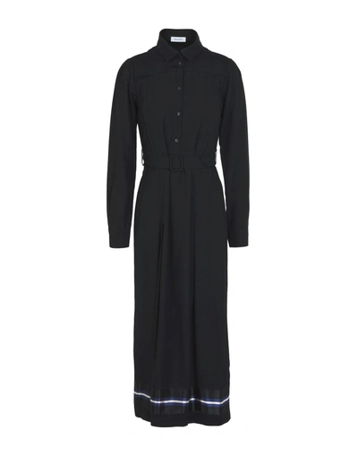 Shop Aglini Midi Dress In Black