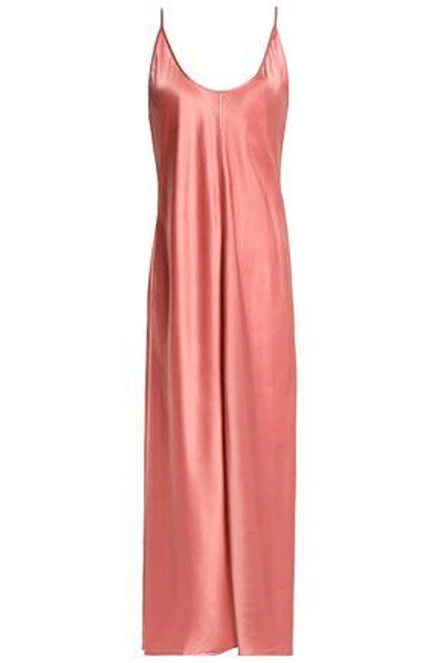 Shop Alexander Wang T Alexanderwang.t Woman Silk-satin Midi Slip Dress Antique Rose