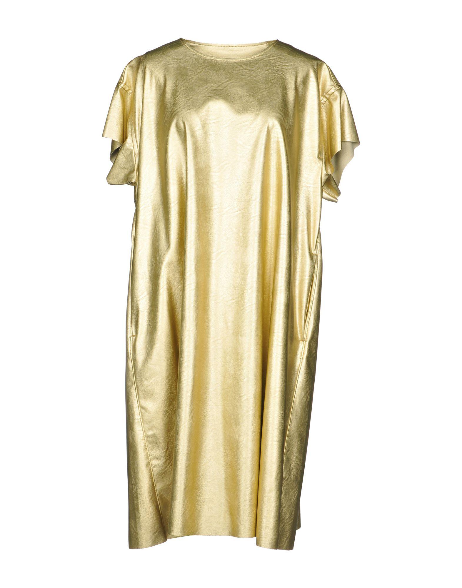 Mm6 Maison Margiela Knee-length Dress In Gold | ModeSens