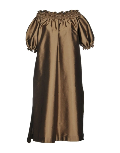 Shop Rossella Jardini Knee-length Dress In Khaki