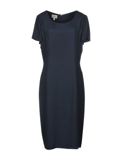Shop Armani Collezioni Knee-length Dress In Dark Blue