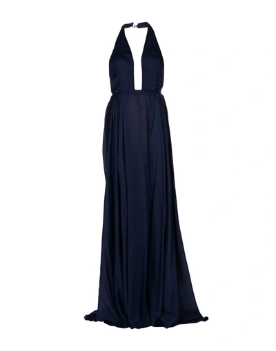 Shop Jason Wu Long Dress In Dark Blue