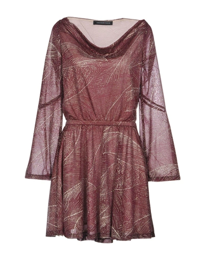 Shop Francesca Piccini Kurzes Kleid In Maroon