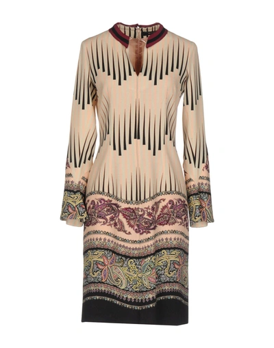 Shop Etro Short Dresses In Sand