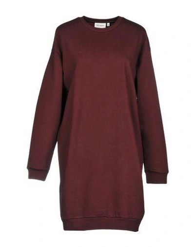 Shop Carhartt Short Dress In Maroon