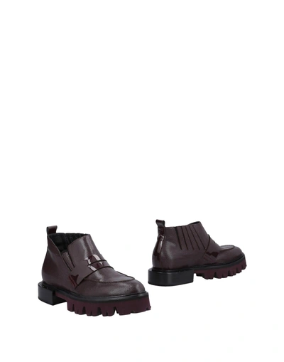 Shop Alberto Guardiani Ankle Boot In Maroon