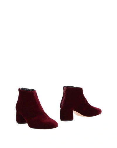 Shop Anna F Ankle Boot In Maroon