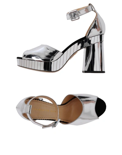 Shop Charlotte Olympia Sandals In Silver