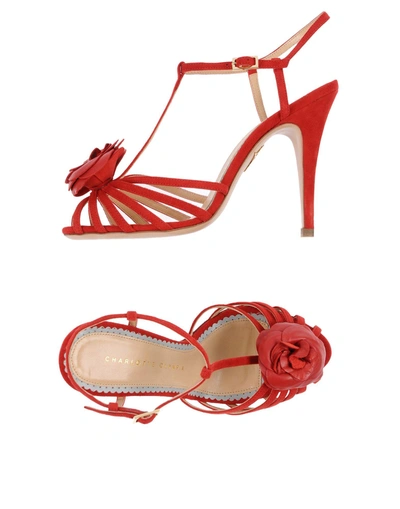 Shop Charlotte Olympia Sandals In Red