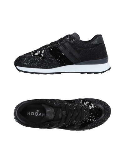 Shop Hogan Woman Sneakers Black Size 5 Textile Fibers, Leather