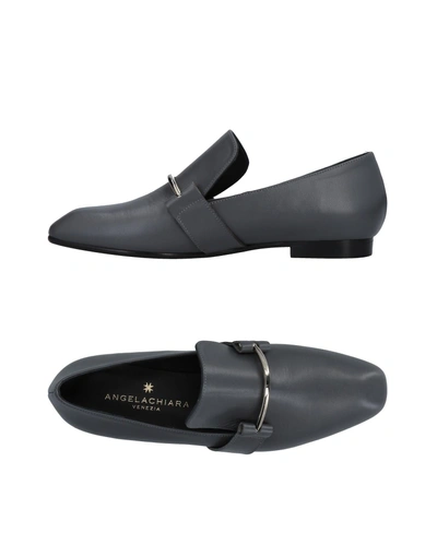 Shop Angela Chiara Venezia Loafers In Grey