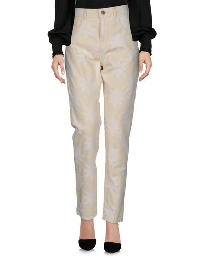 Shop Maison Scotch Casual Pants In Ivory