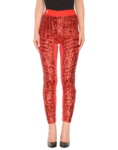 Shop Philipp Plein Casual Pants In Red