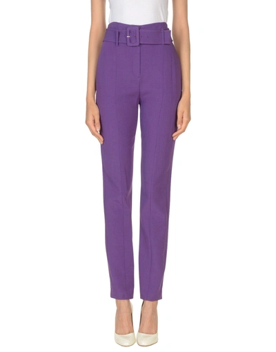 Shop Theory Casual Pants In Mauve