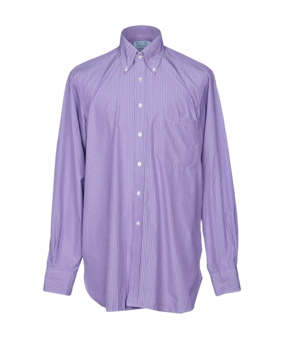 Shop Hilditch & Key Shirts In Purple