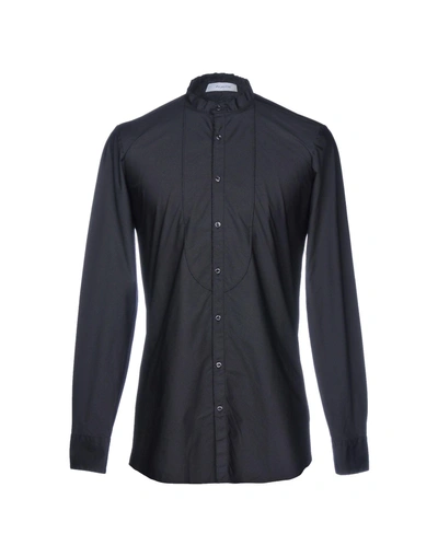 Shop Aglini Solid Color Shirt In Black