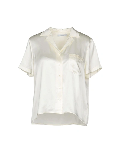 Shop Alexander Wang T Silk Shirts & Blouses In Ivory