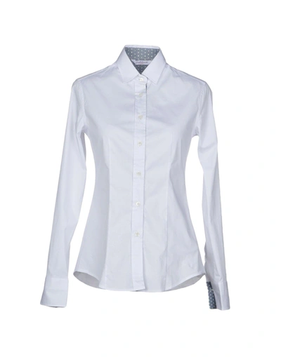 Shop Guglielminotti Solid Color Shirts & Blouses In White