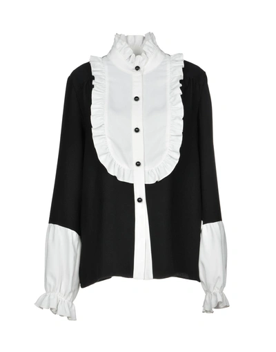 Shop Anna Sui Patterned Shirts & Blouses In Black