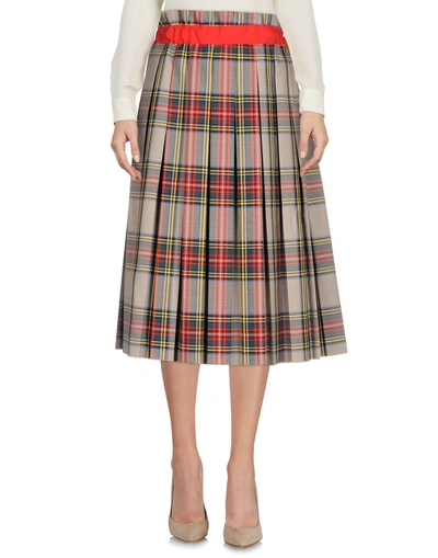 Shop Sofie D'hoore 3/4 Length Skirts In Khaki