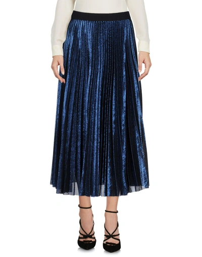 Shop Aglini Midi Skirts In Dark Blue