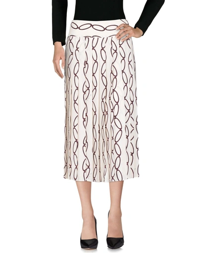 Shop Tory Burch 3/4 Length Skirts In Ivory