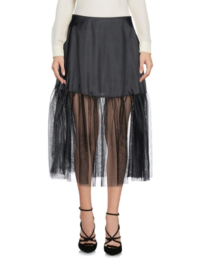 Shop Pinko 3/4 Length Skirts In Black