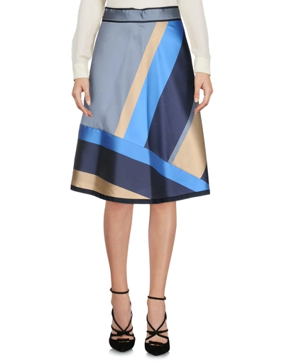 Shop Ostwald Helgason Knee Length Skirt In Azure