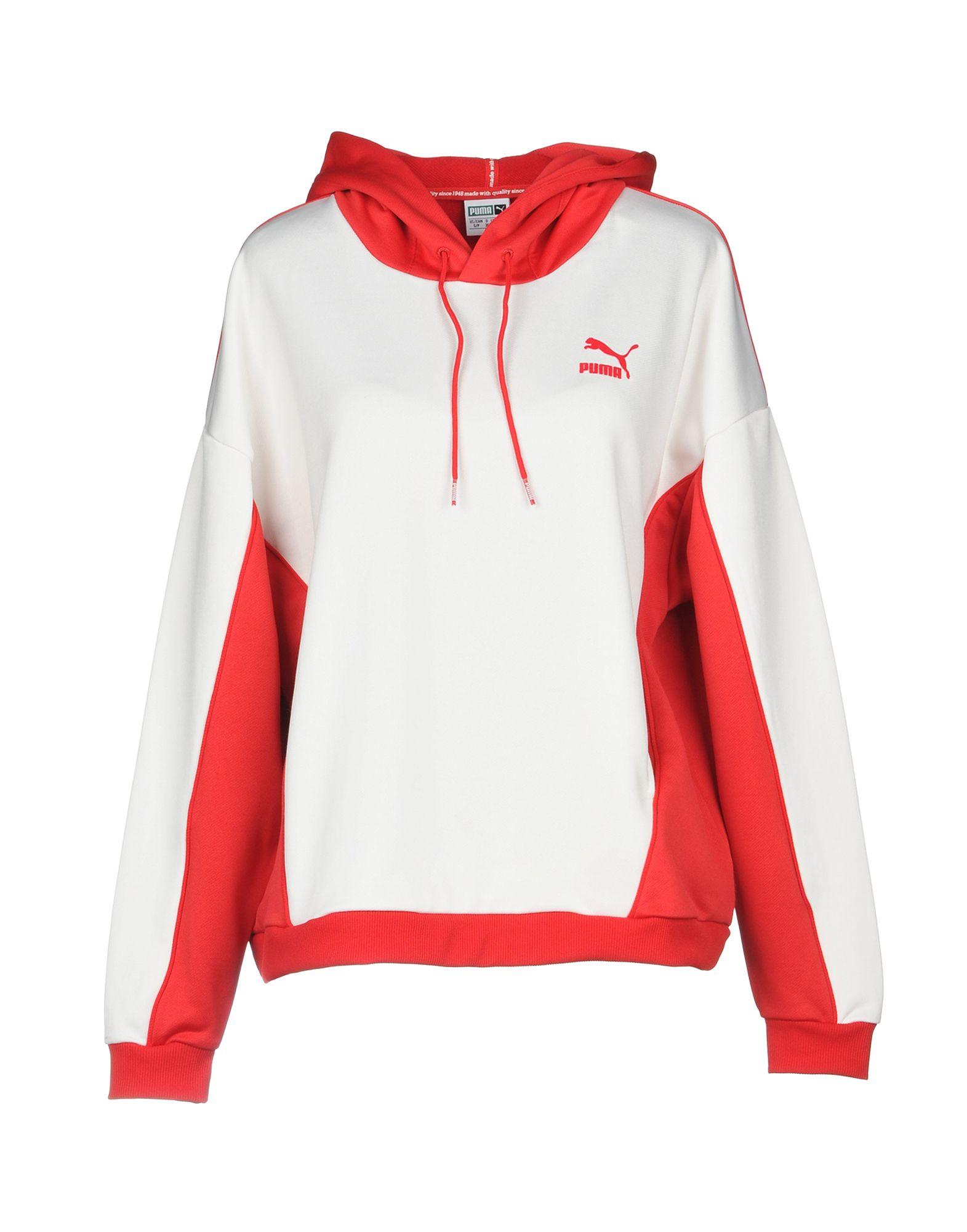 red and white puma hoodie