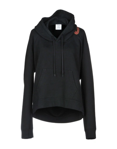 Shop Vetements Hooded Sweatshirt In Black