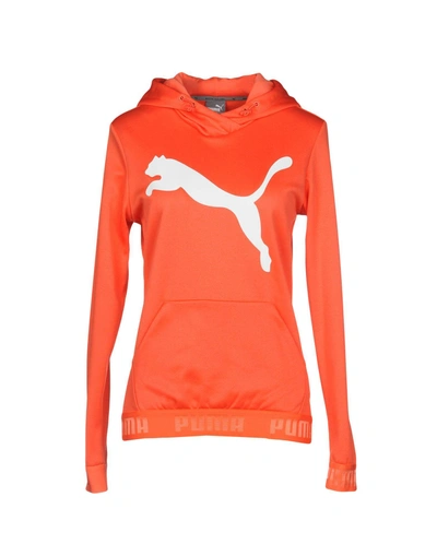 Shop Puma Sweatshirts In Coral