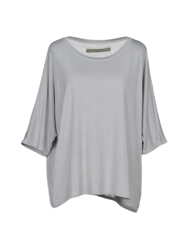 Shop Enza Costa T-shirt In Grey