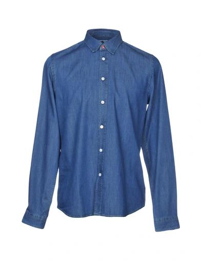 Shop Ps By Paul Smith Denim Shirt In Blue