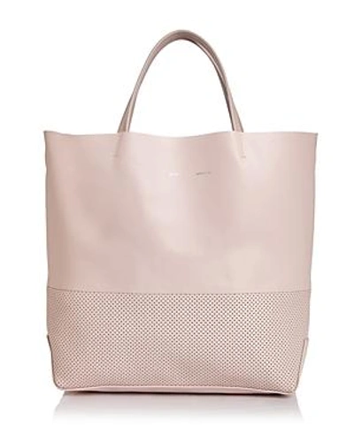 Shop Alice.d Medium Perforated Leather Tote In Rosa Pink/gold