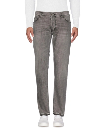 Shop Aglini Denim Pants In Grey