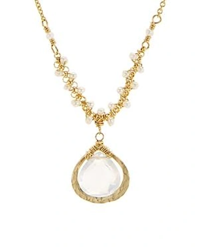Shop Dana Kellin Faceted Stone Pendant Necklace, 15.5 In Gold