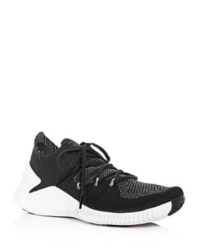 Shop Nike Women's Free Tr 3 Flyknit Low-top Sneakers In Black/white