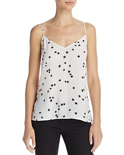 Shop Equipment Layla Star Print Silk Camisole In Bright White