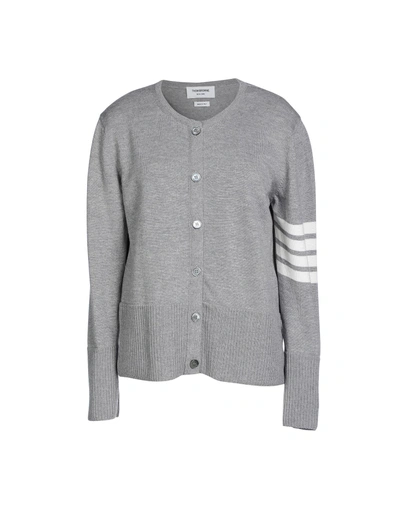 Shop Thom Browne Cardigans In Grey