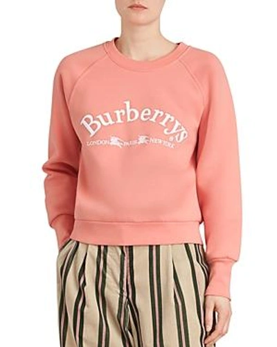Shop Burberry Battarni Archive Logo Sweatshirt In Light Pink